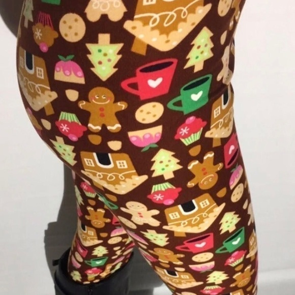 XPlus NEW Womens Christmas Gingerbread House Printed Leggings Yoga Pants Tights - Picture 5 of 7